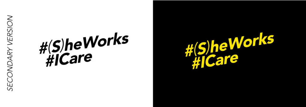 Déclinaison logo (S)he Works I Care